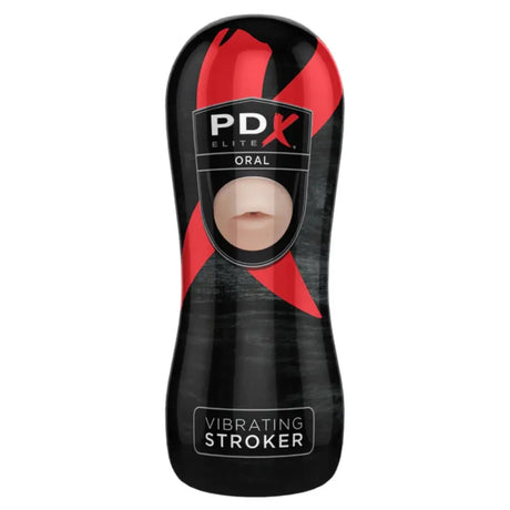 Pdx Elite Vibrating Oral Stroker - Light/black - Pdx - Light/black - Fast Shipping - Male Masturbators United Kingdom Stoke-on-trent
