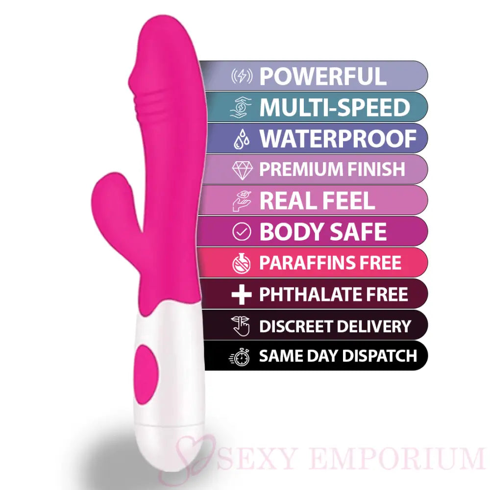 Pink Vibrator Sex Toy Realistic Vibrating Dildo Women and Men G-spot Rabbit Wand - Original Sexy Emporium – our Exclusive Collection United