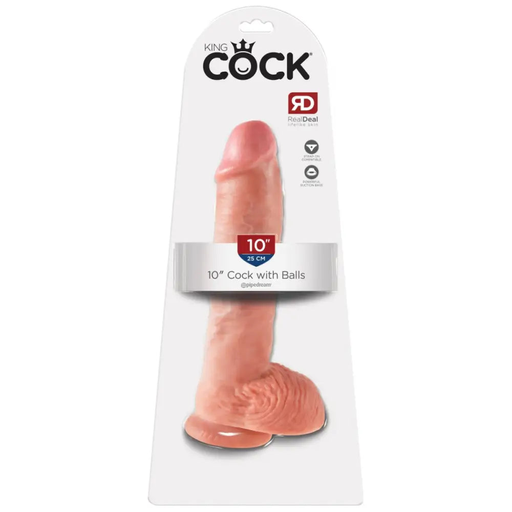 Pipedream - King Cock - 10’’ with Balls - Light - Save 10% - Big Dildos United Kingdom Stoke-on-trent