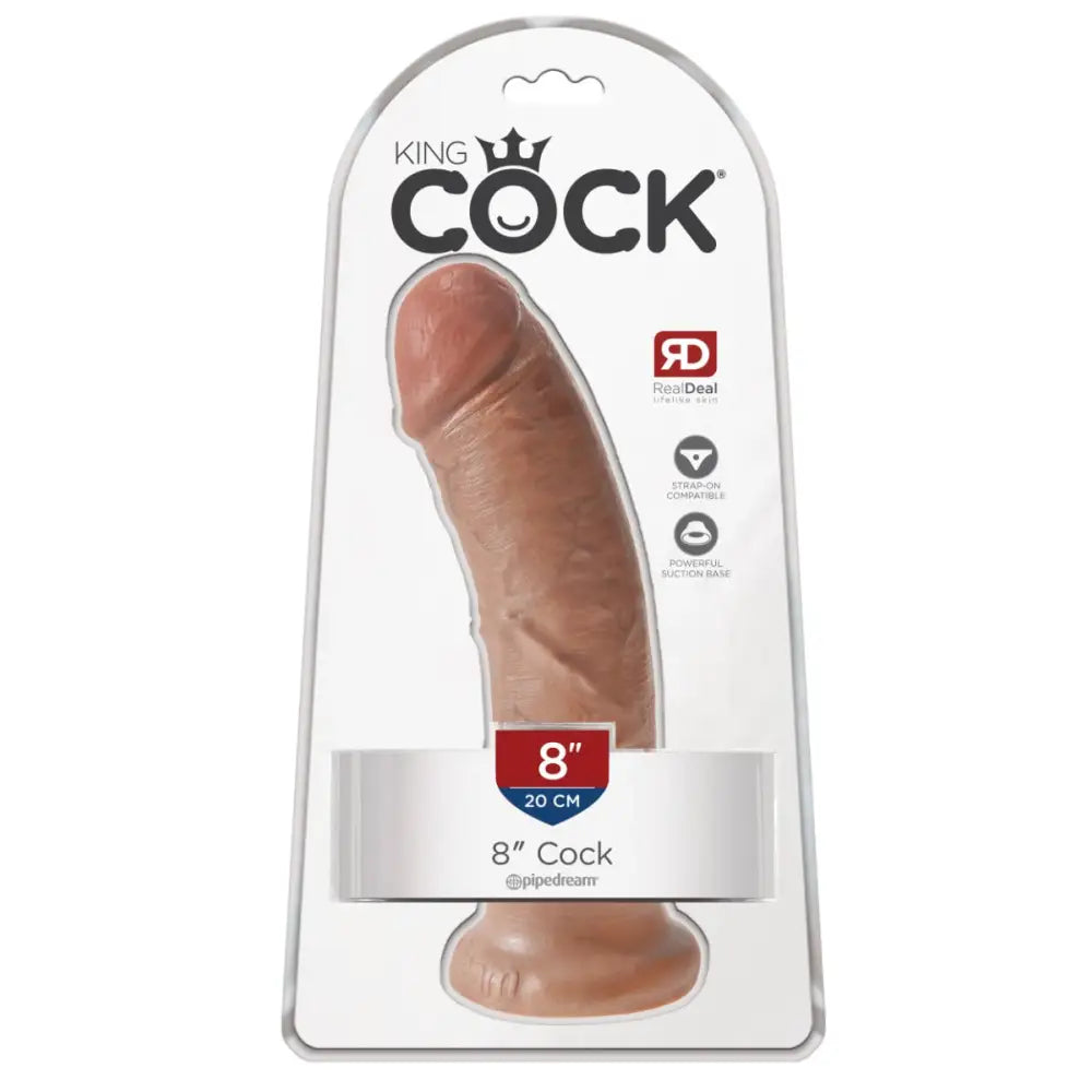 Pipedream - King Cock - 8’’ - Tan - Save 15% - Big Dildos United Kingdom Stoke-on-trent