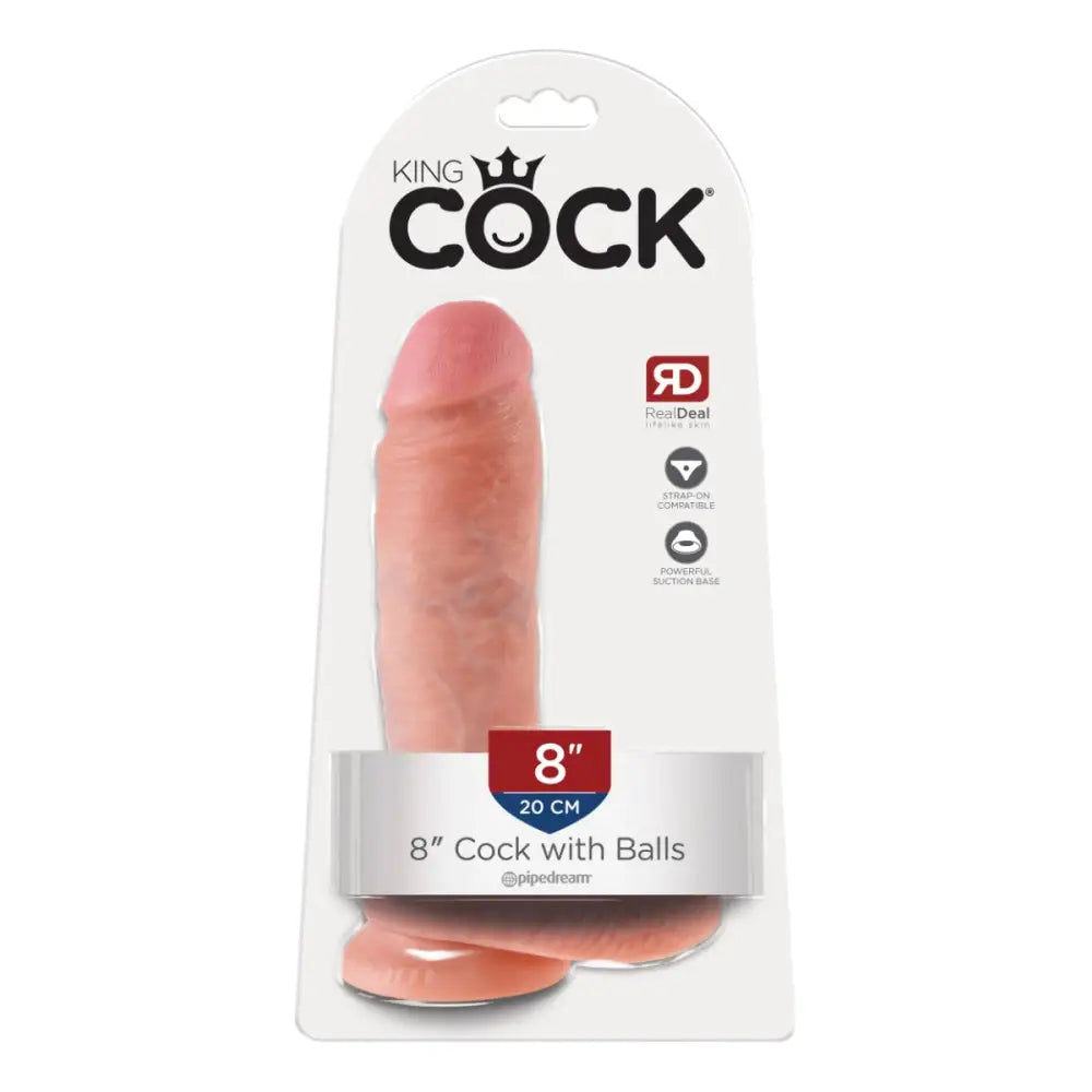 Pipedream - King Cock - 8’’ with Balls - Light - Save 10% - Dildos United Kingdom Stoke-on-trent