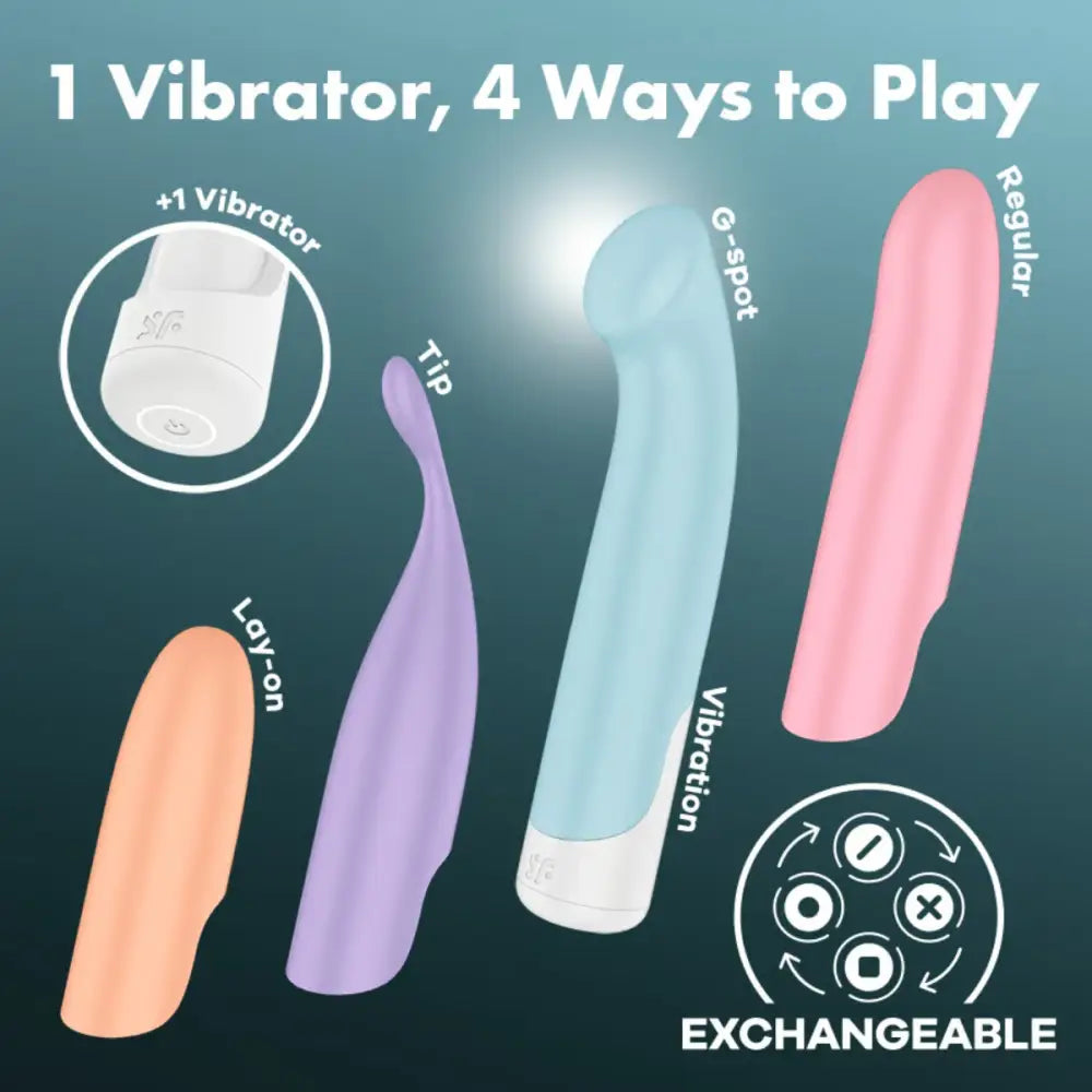 Satisfyer Playful Four – 4-in-1 Interchangeable Vibrator Sex Toy Set - Save 30% - United Kingdom Stoke-on-trent