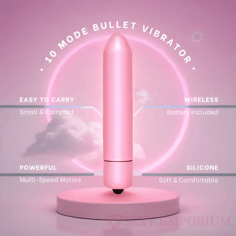 Powerful 10 Speed Bullet Vibrator Baby Pink - Save 10% - Fast Shipping - United Kingdom Stoke-on-trent