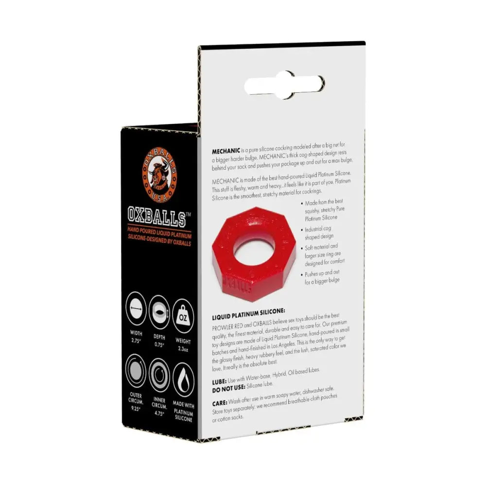 Prowler Red by Oxballs Mechanic Cock Ring Red - Sex Toys - Save 15% - by - Fast - Sale United Kingdom Stoke-on-trent