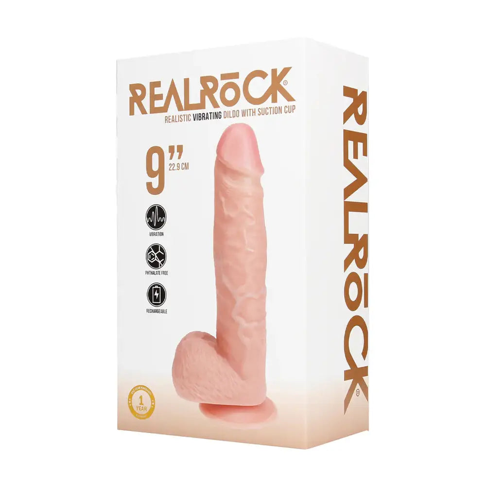 Real Rock - Vibrating Regular Straight Cock with Balls - 9 / 23 Cm - Flesh - Save 10% - Cm - Dildo United Kingdom Stoke-on-trent