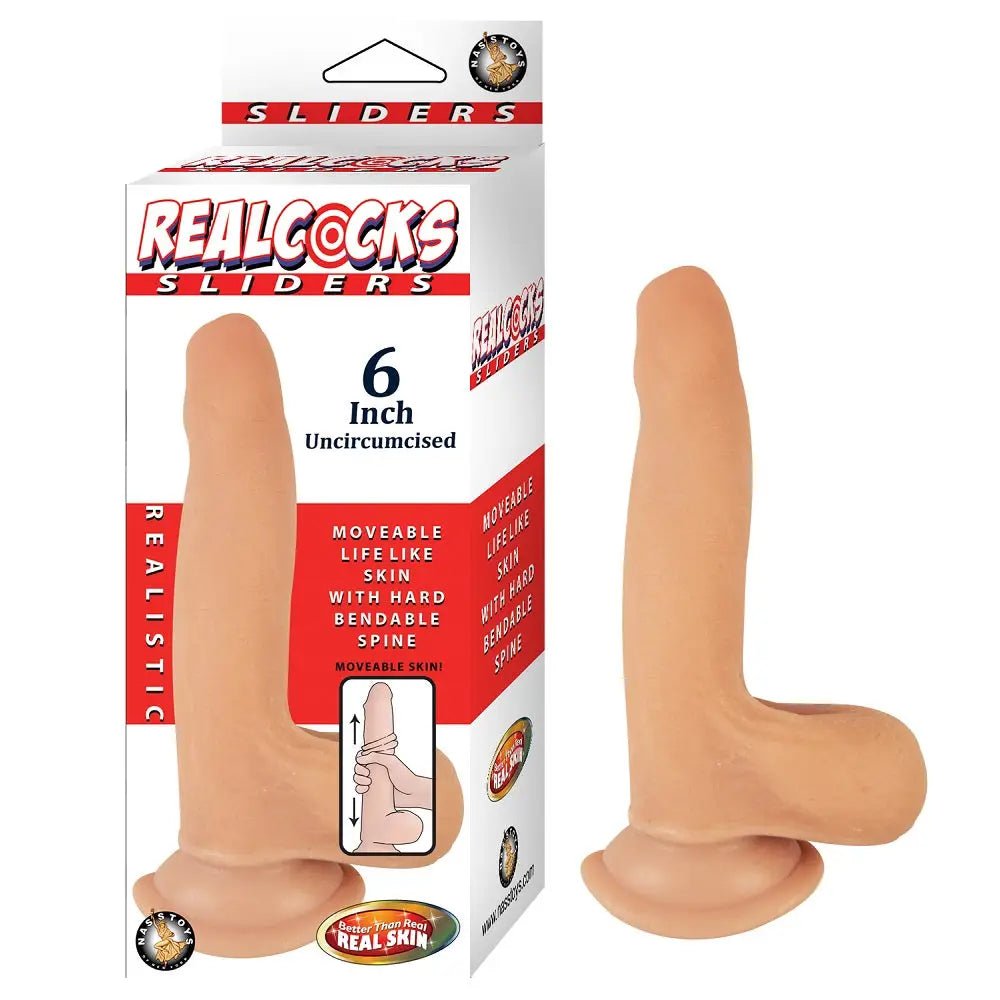Realcocks Sliders 6 Inch Uncut Dildo Vanilla - Dildos - Save 15% - Realcocks - Fast - United Kingdom Stoke-on-trent