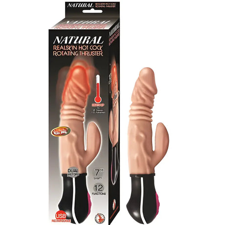 Realistic Warming and Thrusting Vibrating Dildo Flesh - Dildos - Save 15% - Vibrator United Kingdom Stoke-on-trent