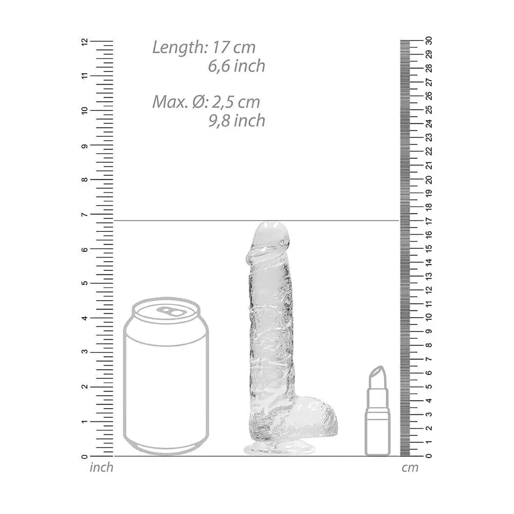 Realrock 6 Inch Transparent Realistic Crystal Clear Dildo - Save 15% - Realrock - United Kingdom Stoke-on-trent