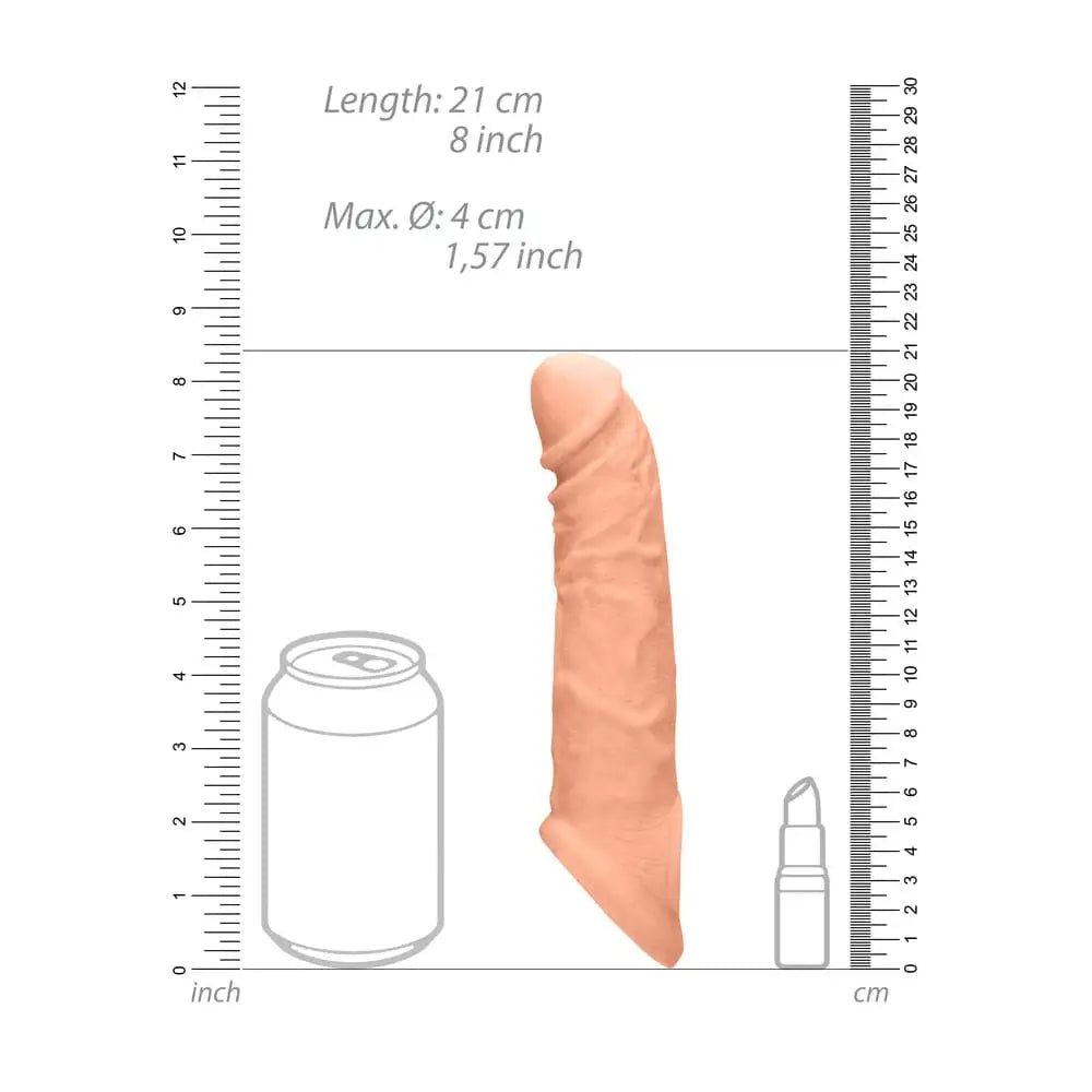 Realrock 8 Inch Penis Sleeve Flesh Pink - Save 15% - Realrock - Fast Shipping - Sale United Kingdom Stoke-on-trent