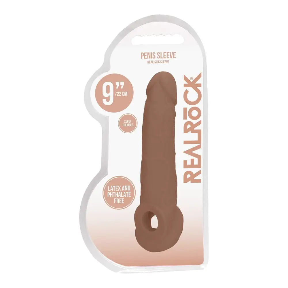 Realrock 9 Inch Penis Sleeve Flesh Tan - Save 15% - Realrock - Fast Shipping - Sale United Kingdom Stoke-on-trent