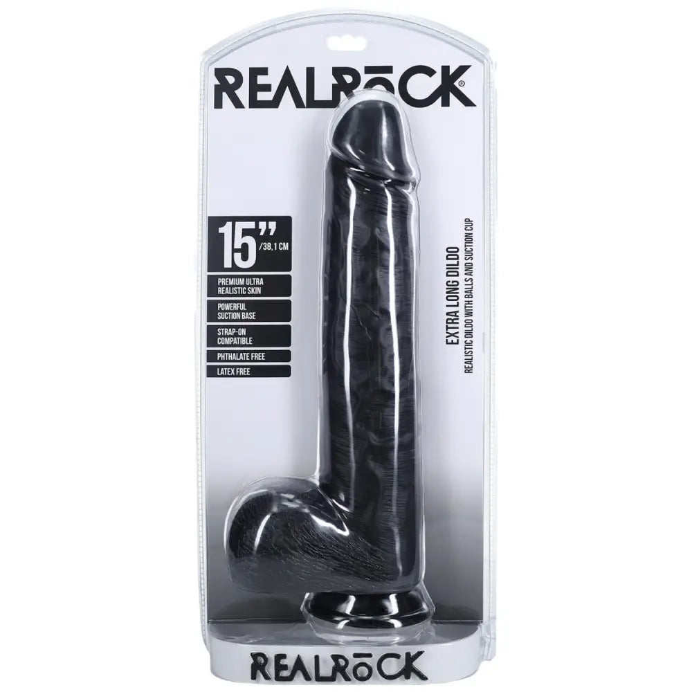Realrock Extra Large Straight Dildo with Balls 15 Inch - Realrock - Fast Shipping - United Kingdom Stoke-on-trent