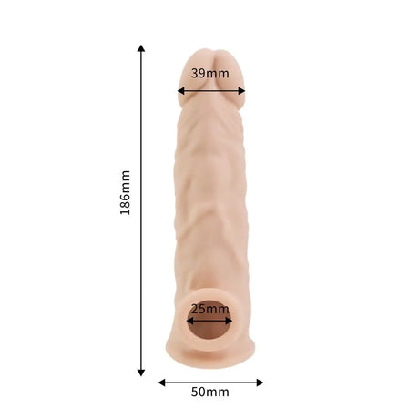 Rev-sleeves 7.5 Inch Girthy Realistic Silicone Penis Extension Sleeve - Save 15% - Rev-sleeves - Sale United Kingdom Stoke-on-trent