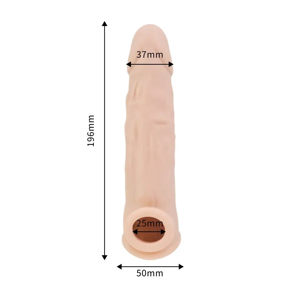 Rev-sleeves 8 Inch Realistic Silicone Penis Extension Sleeve - Save 10% - Rev-sleeves - Sale United Kingdom Stoke-on-trent