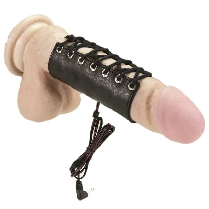 Rimba Electro Stimulation Leather Cock Sleeve - Save 20% - Fast Shipping - Sale United Kingdom Stoke-on-trent