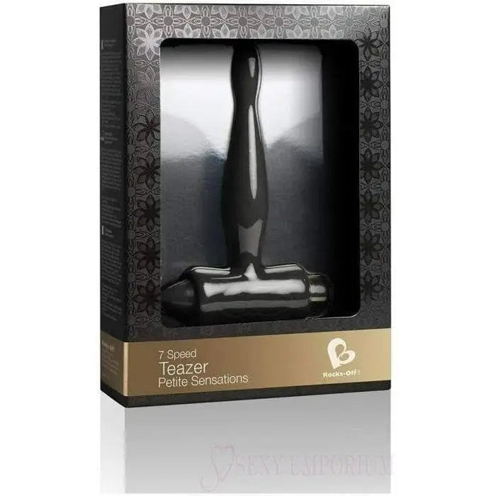 Rocks-off 7 Speed Teazer Butt Plug Black - Save 15% - Rocks-off Teazer - Fast Shipping - Anal Vibrators United Kingdom Stoke-on-trent