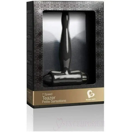 Rocks-off 7 Speed Teazer Butt Plug Black - Save 15% - Rocks-off Teazer - Fast Shipping - Anal Vibrators United Kingdom Stoke-on-trent