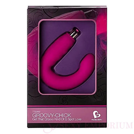Rocks off Groovy Chick - Pink - Save 20% - off - Fast Shipping - Vibrator United Kingdom Stoke-on-trent