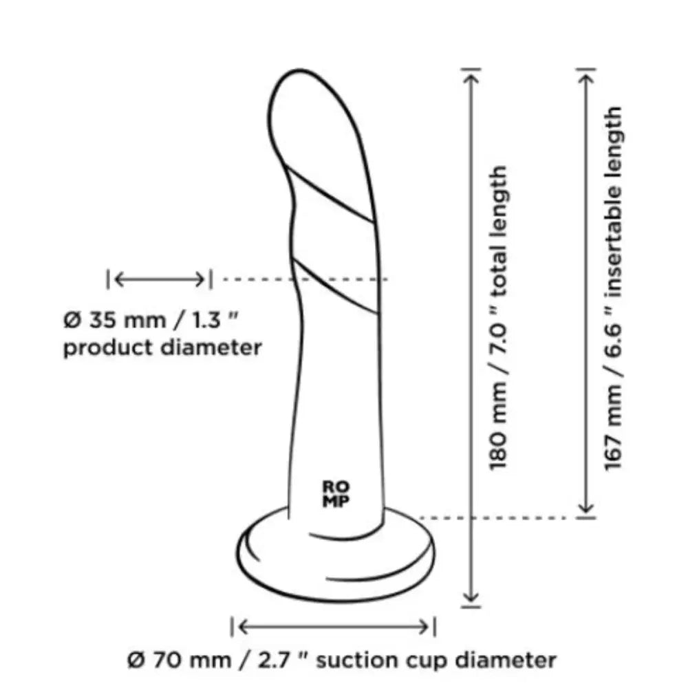 Romp Dizi Non Realistic Silicone Dildo Orange Pink 7 Inch - Romp - Fast - United Kingdom Stoke-on-trent