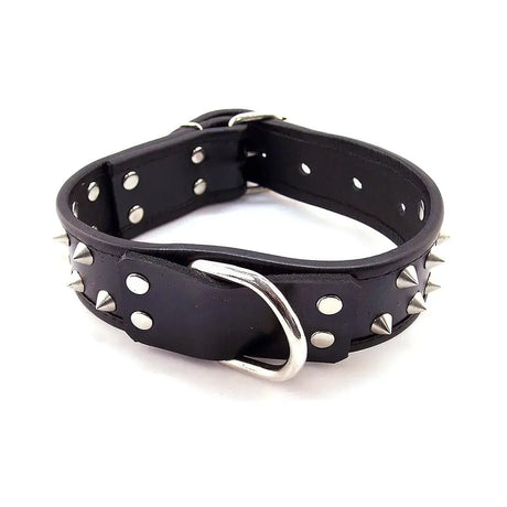 Rouge Garments Black Leather Studded Collar - Save 15% - Fast Shipping - Sale United Kingdom Stoke-on-trent