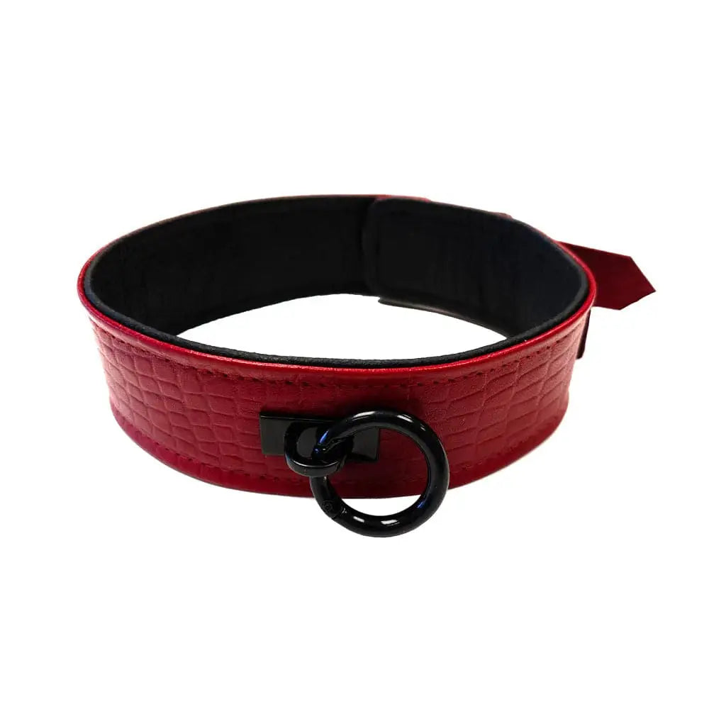 Rouge Garments Leather Croc Print Collar - Save 20% - Fast Shipping - Sale United Kingdom Stoke-on-trent