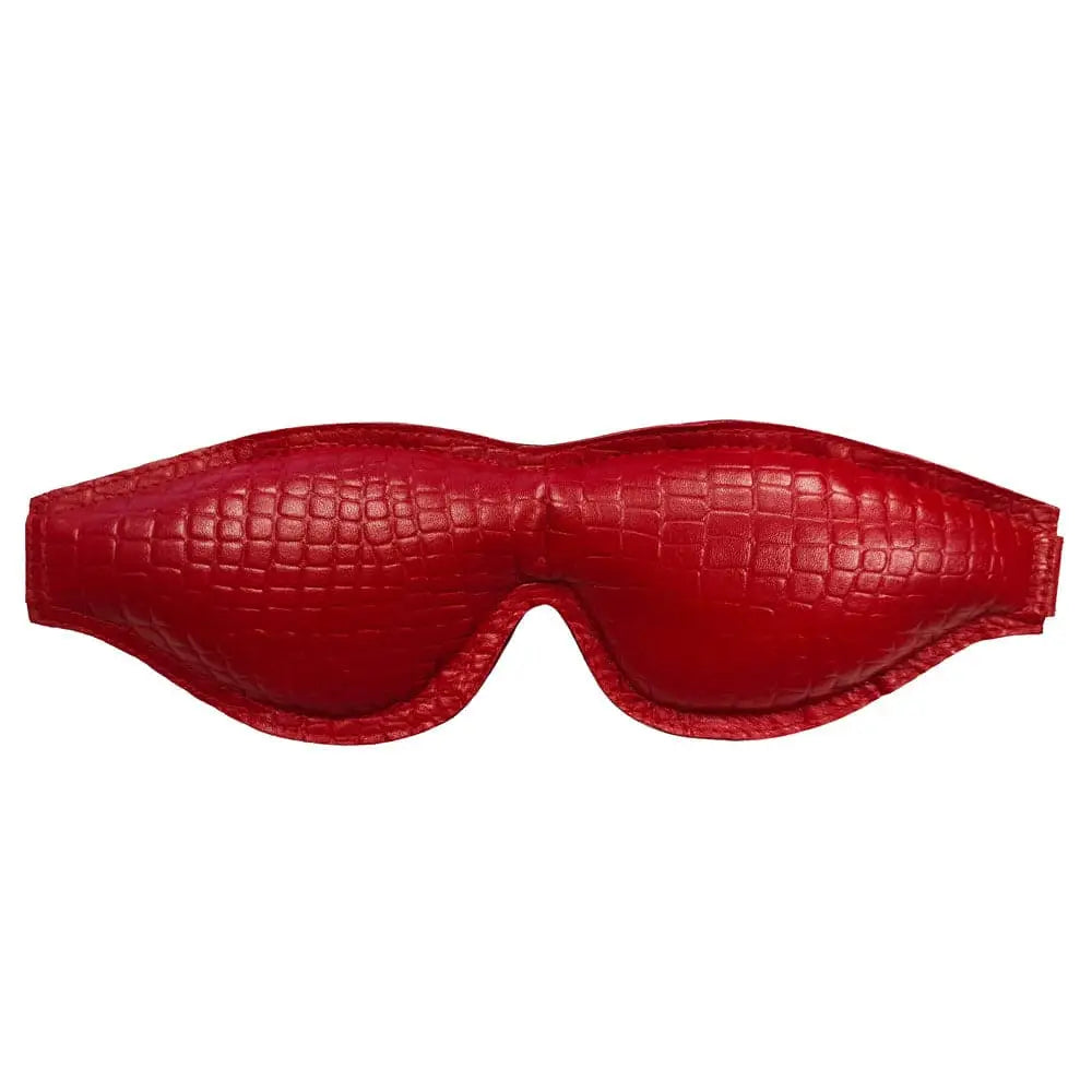 Rouge Garments Leather Croc Print Padded Blindfold - Save 20% - Fast Shipping - Sale United Kingdom Stoke-on-trent