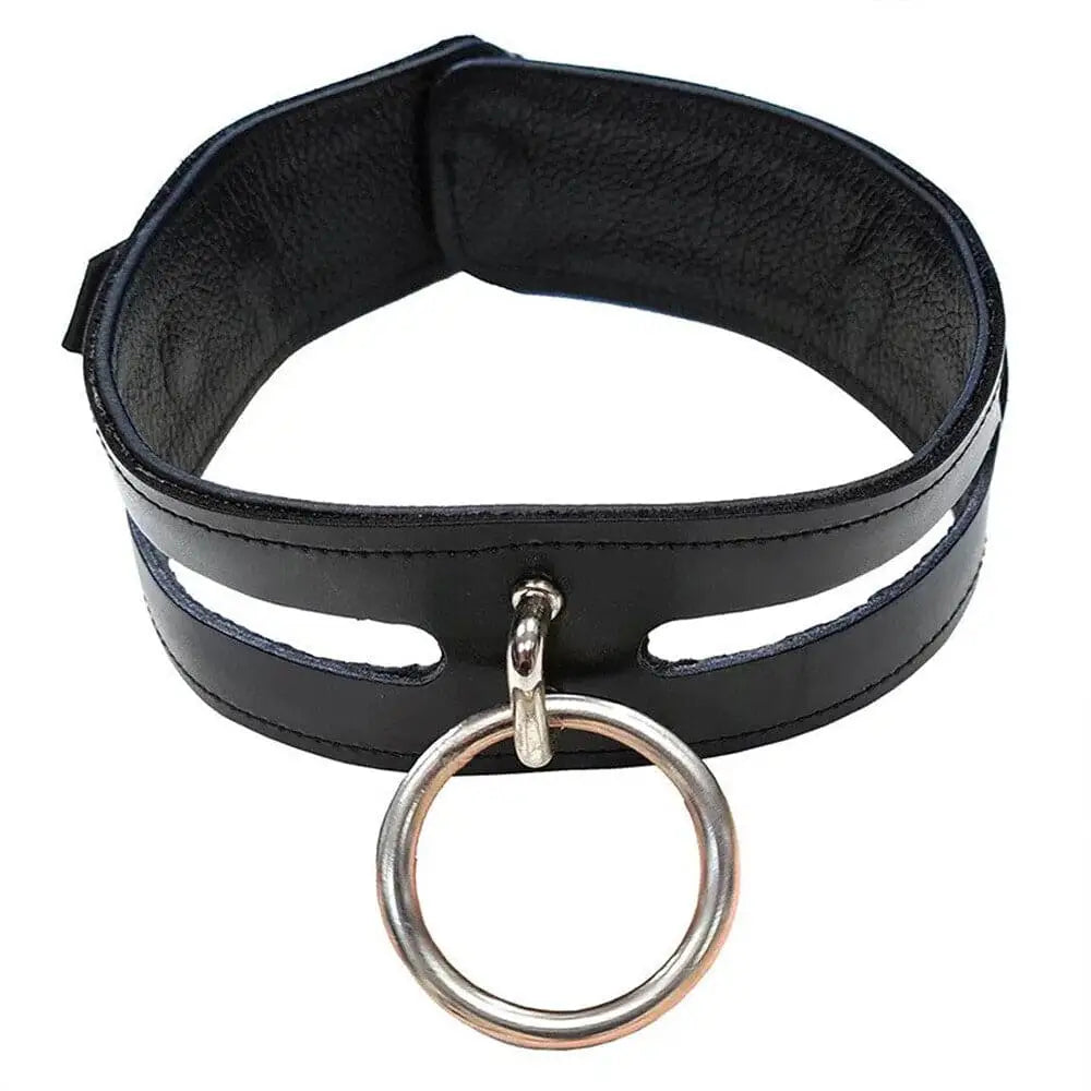 Rouge Garments Leather Fashion Bondage Collar Black - Save 15% - Fast - Sale United Kingdom Stoke-on-trent