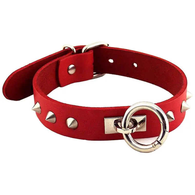 Rouge Garments Red Studded Oring Collar - Save 20% - Oring - Fast Shipping - Sale United Kingdom Stoke-on-trent