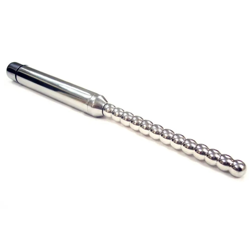 Rouge Stainless Steel Vibrating Ribbed Urethral Probe - Save 15% - Sale United Kingdom Stoke-on-trent