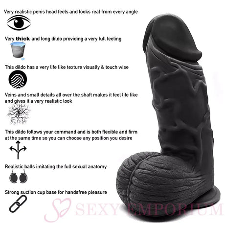 Satan x - Super Xl 10 Inch Suction Cup Dildo Black - Dildos - Save 10% - x - Xl - Fast - United Kingdom Stoke-on-trent