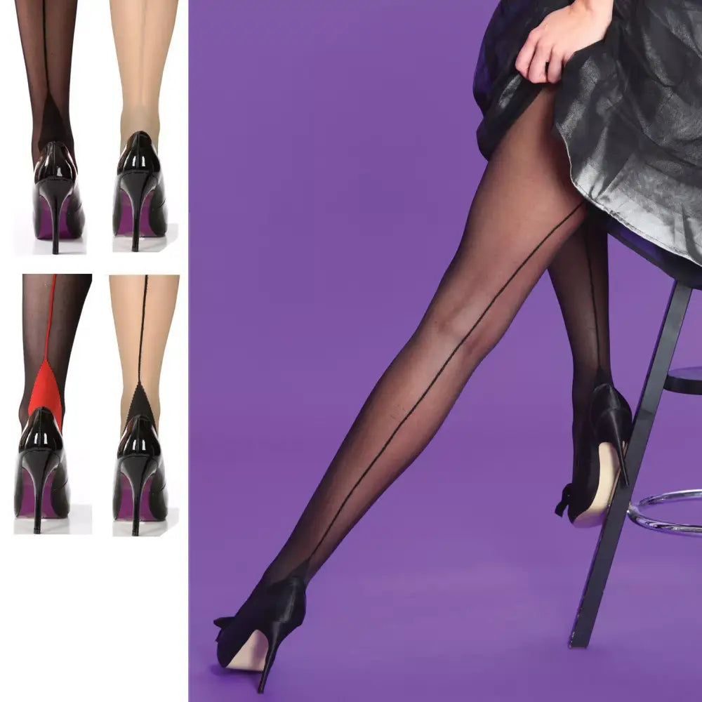 Seamed Line Stockings Plain Burlesque 40s 50s Seamer Vintage Retro - Sale United Kingdom Stoke-on-trent