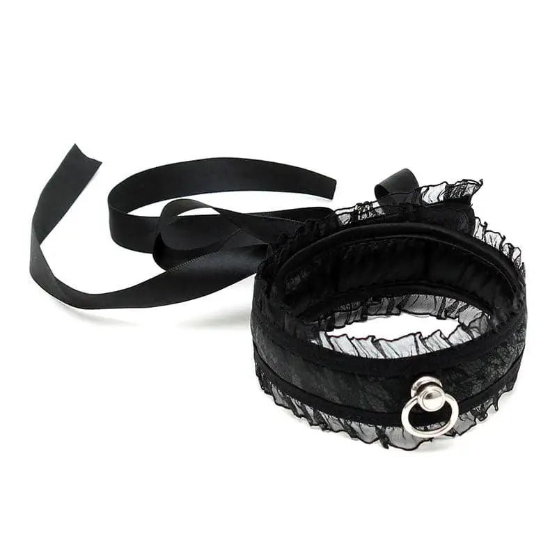 Satin Look Black Collar with o Ring - Save 15% - with o - Fast Shipping - Sale United Kingdom Stoke-on-trent
