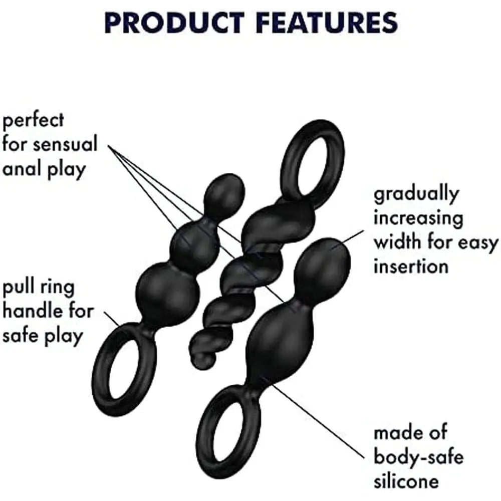 Satisfyer Booty Call Set of 3 Black Anal Plugs - Save 15% - of - Fast - Sale United Kingdom Stoke-on-trent