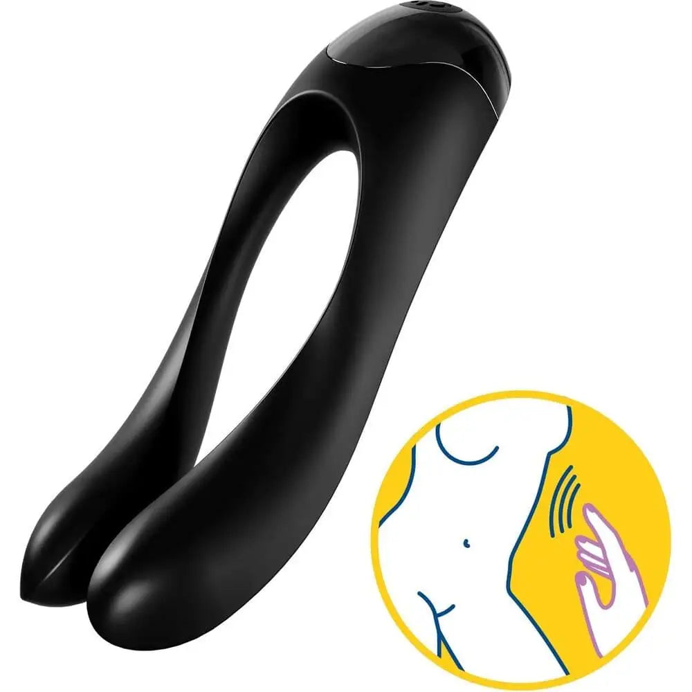 Satisfyer Candy Cane Finger Vibrator Black - Save 15% - Fast Shipping - Sale United Kingdom Stoke-on-trent