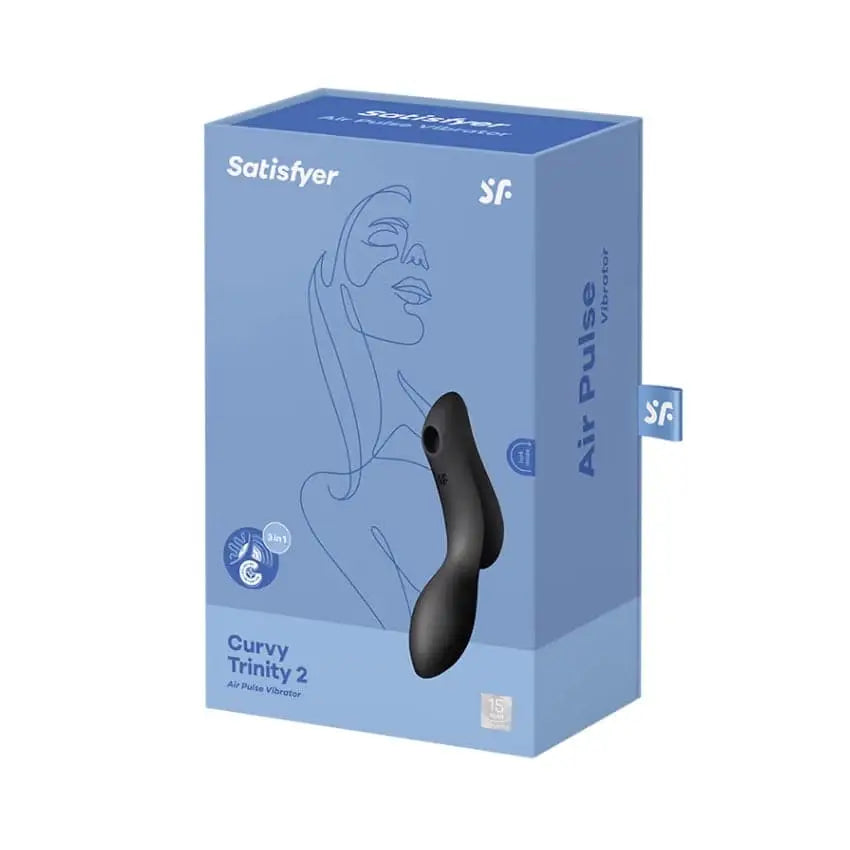 Satisfyer Curvy Trinity 2 Vibrator Black - Sex Toys - Save 20% - Fast Shipping - United Kingdom Stoke-on-trent