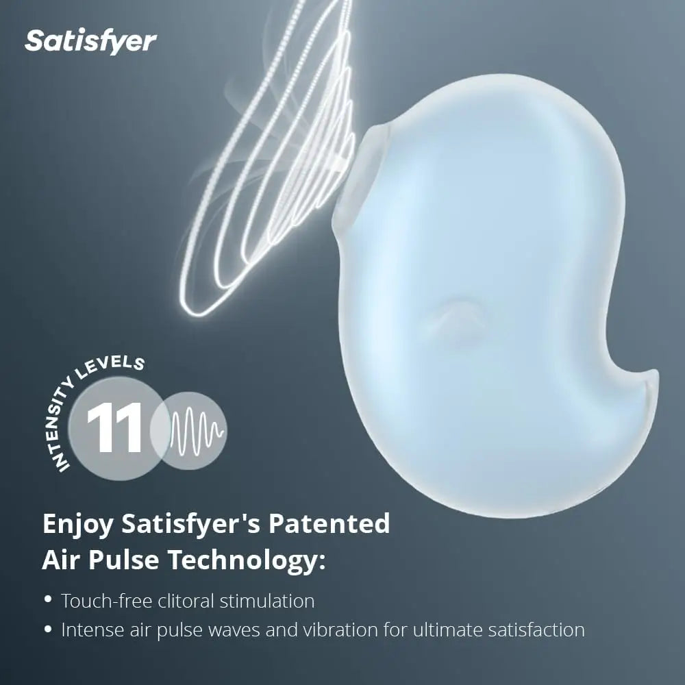 Satisfyer Cutie Ghost Blue Air Pulse & Vibration Clitoral Sex Toy - Save 15% - – - Vibrator United Kingdom Stoke-on-trent