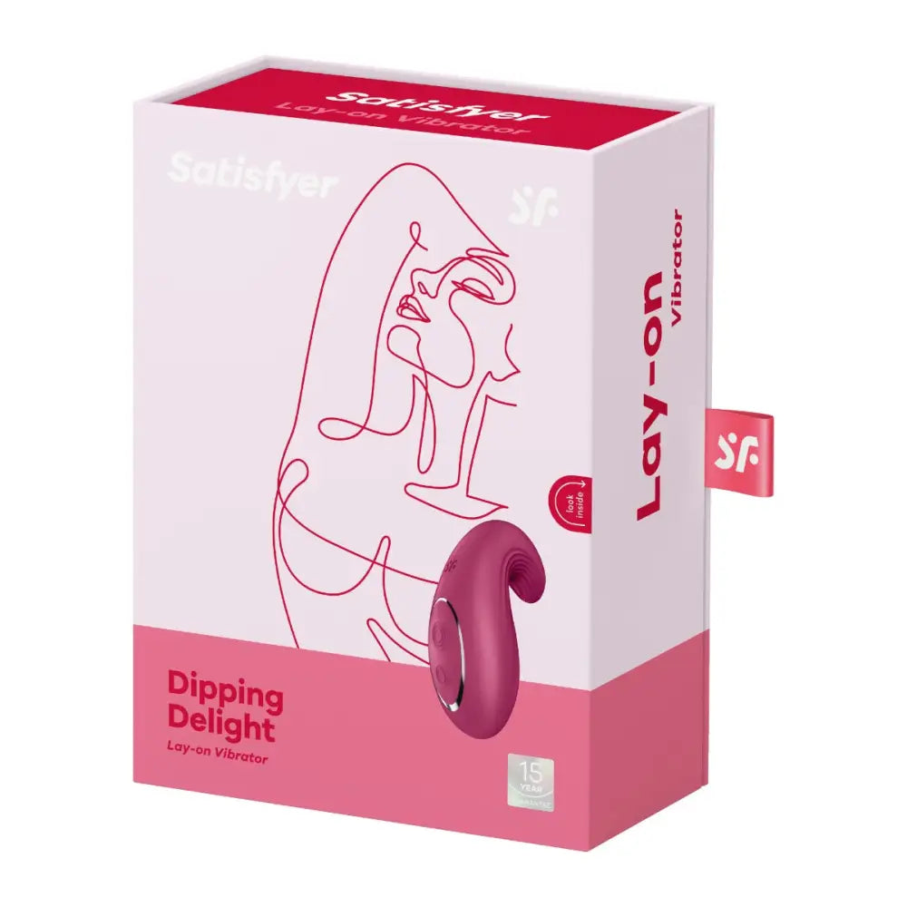Satisfyer Dipping Delight - Berry - Save 20% - Fast Shipping - Vibrator United Kingdom Stoke-on-trent