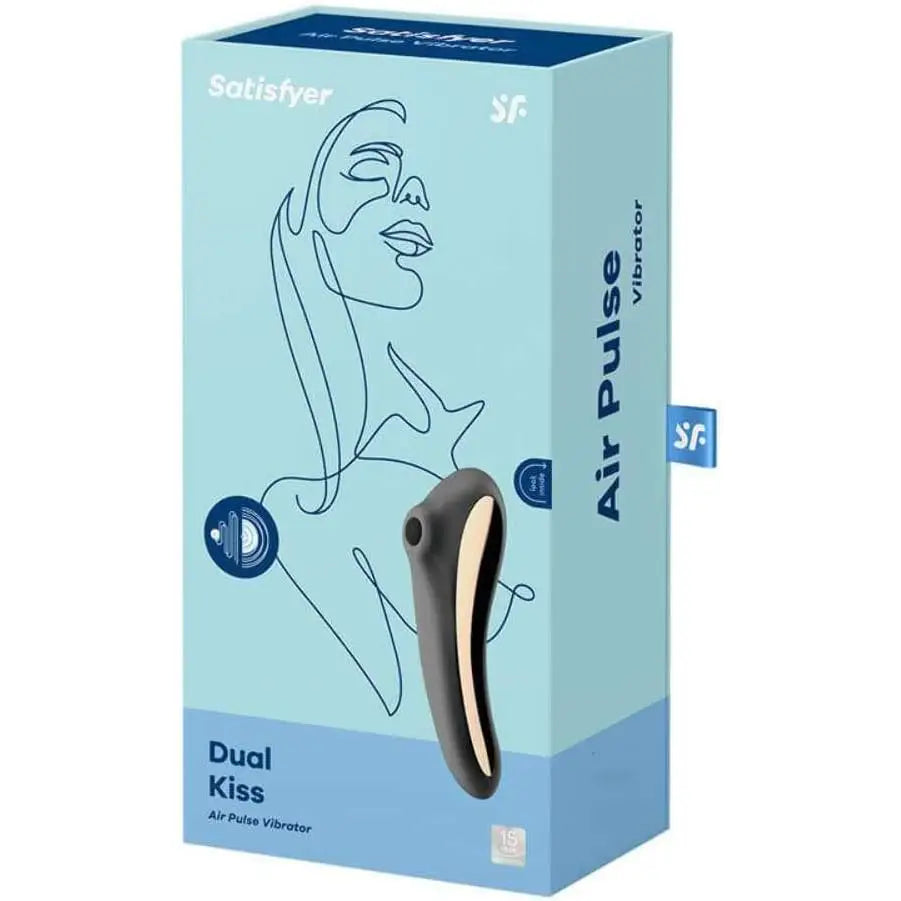 Satisfyer Dual Kiss - Black - Save 15% - Fast Shipping - Vibrator United Kingdom Stoke-on-trent