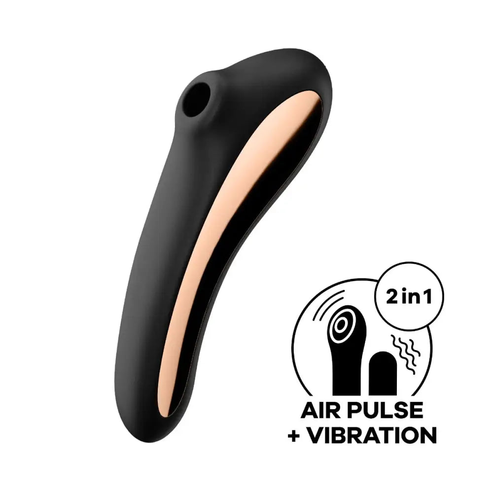 Satisfyer Dual Kiss - Black - Save 15% - Fast Shipping - Vibrator United Kingdom Stoke-on-trent