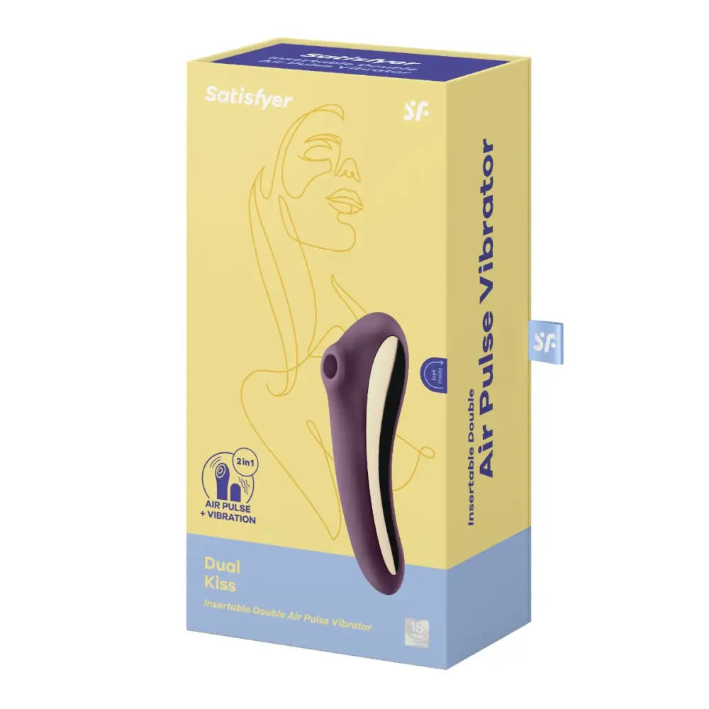 Satisfyer Dual Kiss - Burgundy - Save 15% - Fast Shipping - Vibrator United Kingdom Stoke-on-trent