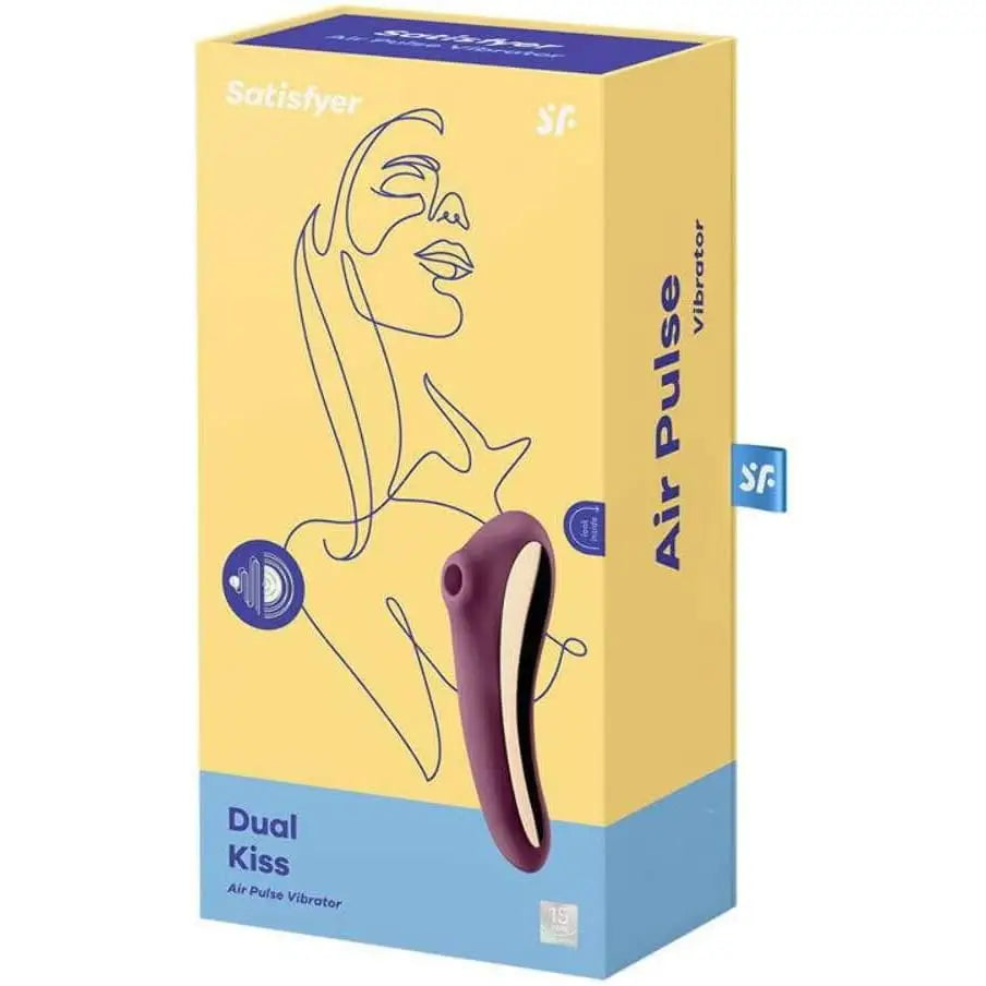 Satisfyer Dual Kiss - Burgundy - Save 15% - Fast Shipping - Vibrator United Kingdom Stoke-on-trent