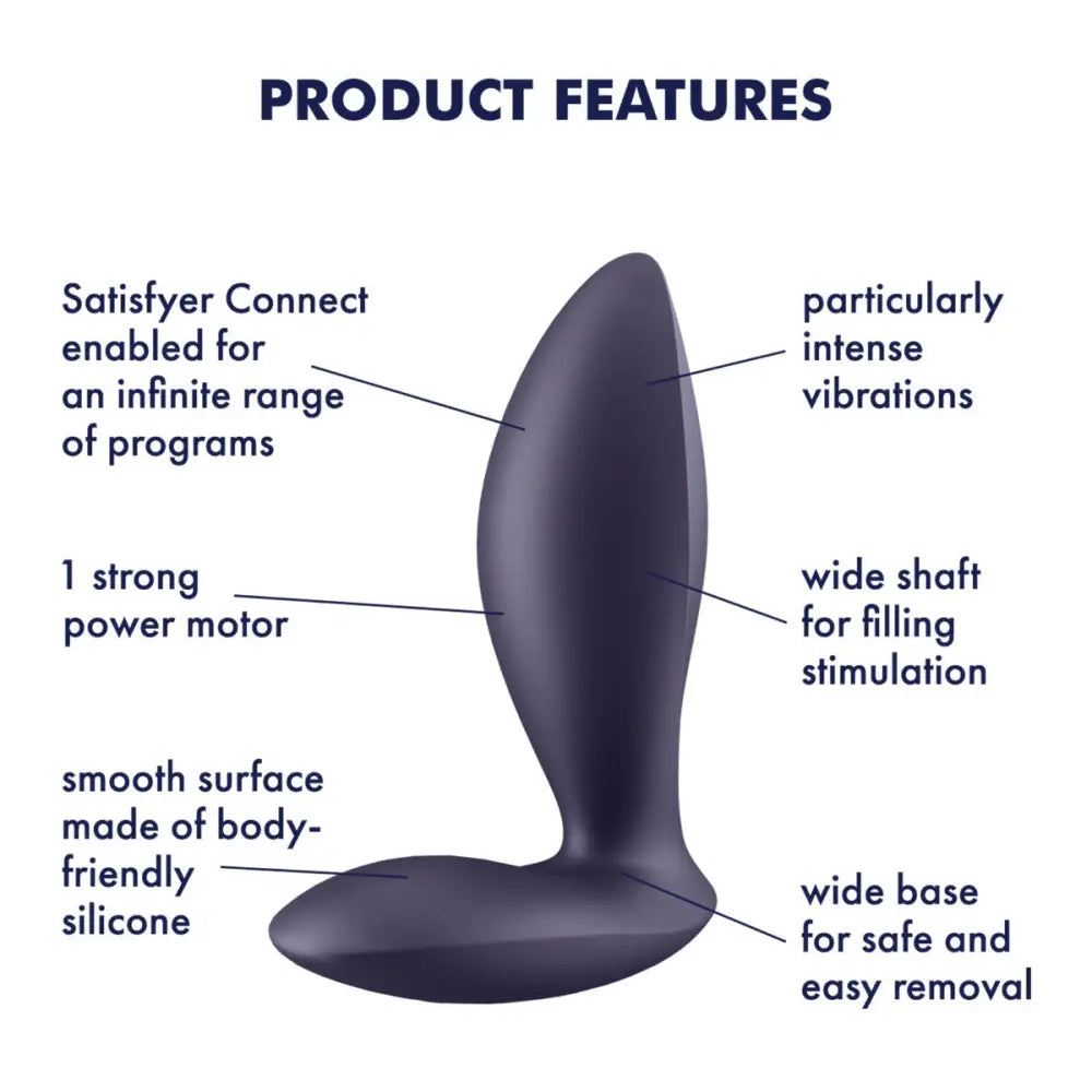 Satisfyer Power Plug - Plum - Save 10% - Fast Shipping - Anal Dildos United Kingdom Stoke-on-trent