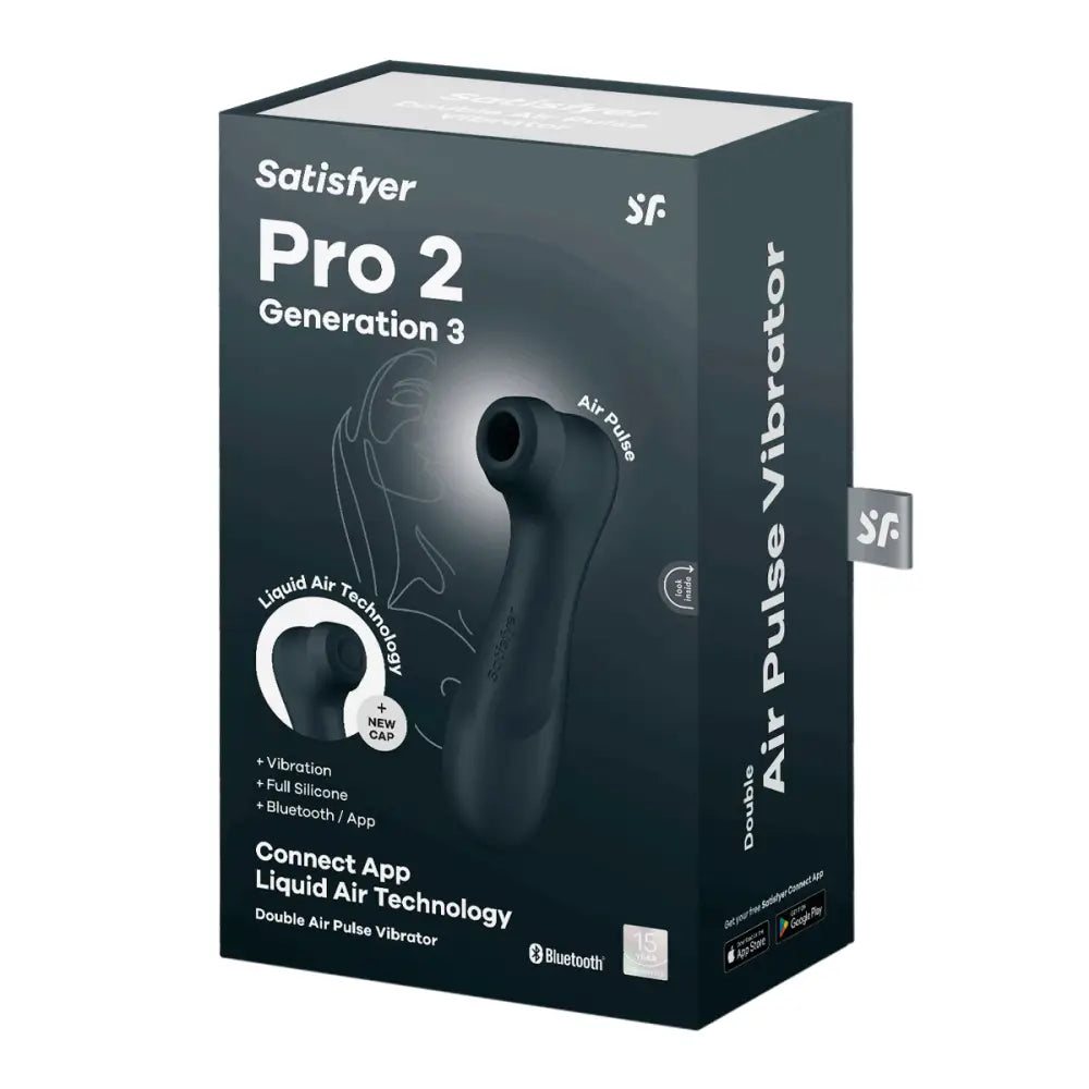 Satisfyer Pro 2 – Generation 3 with Liquid Air Technology App Enabled Black - Save 5% - with - Vibrator United Kingdom Stoke-on-trent