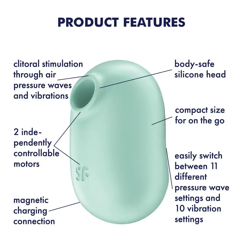 Satisfyer Pro to Go 2 - Mint - Save 10% - to - Fast Shipping - Vibrator United Kingdom Stoke-on-trent