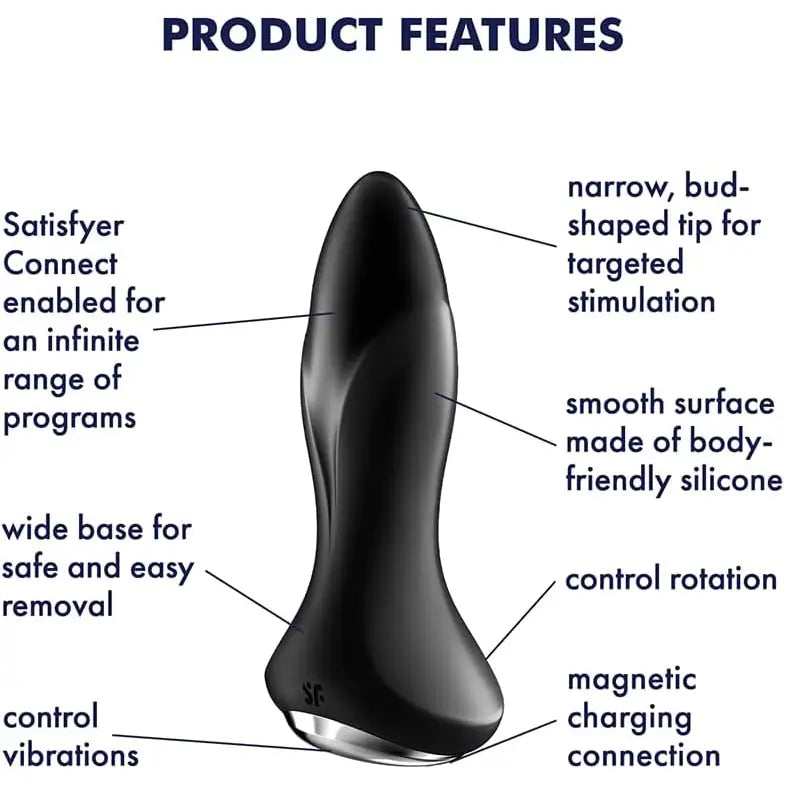 Satisfyer Rotator Plug 1+ - Black - Save 5% - Fast Shipping - Anal Dildos United Kingdom Stoke-on-trent
