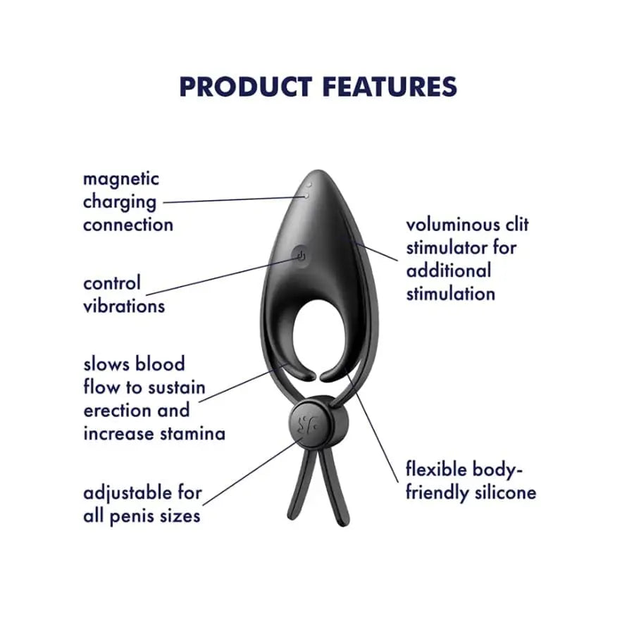 Satisfyer Sniper Cock Ring Black - Sex Toys - Save 20% - Fast Shipping - Sale United Kingdom Stoke-on-trent