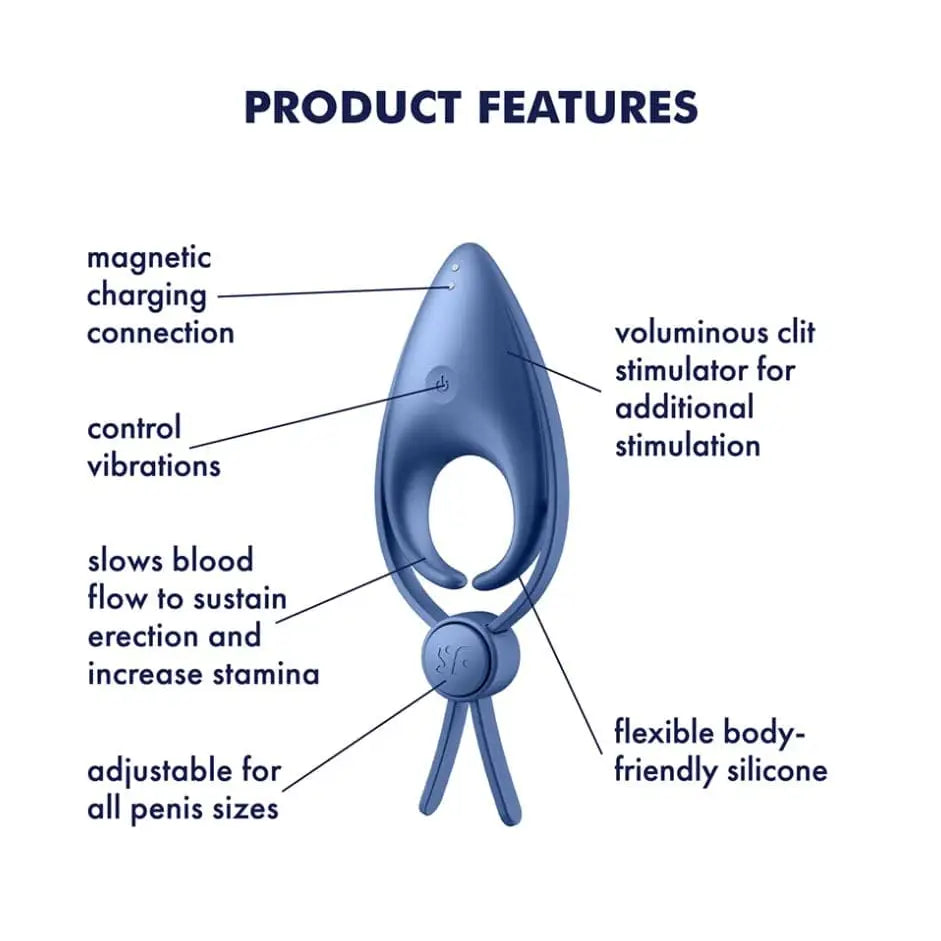 Satisfyer Sniper Cock Ring Blue - Sex Toys - Save 15% - Fast Shipping - Sale United Kingdom Stoke-on-trent