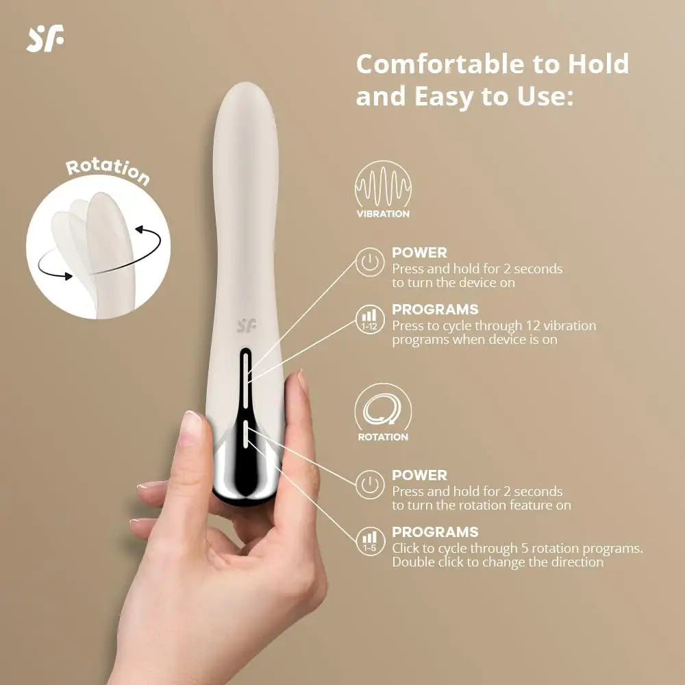 Satisfyer Spinning Vibe 1 - Beige - Save 15% - 10% - Fast Shipping - Vibrator United Kingdom Stoke-on-trent