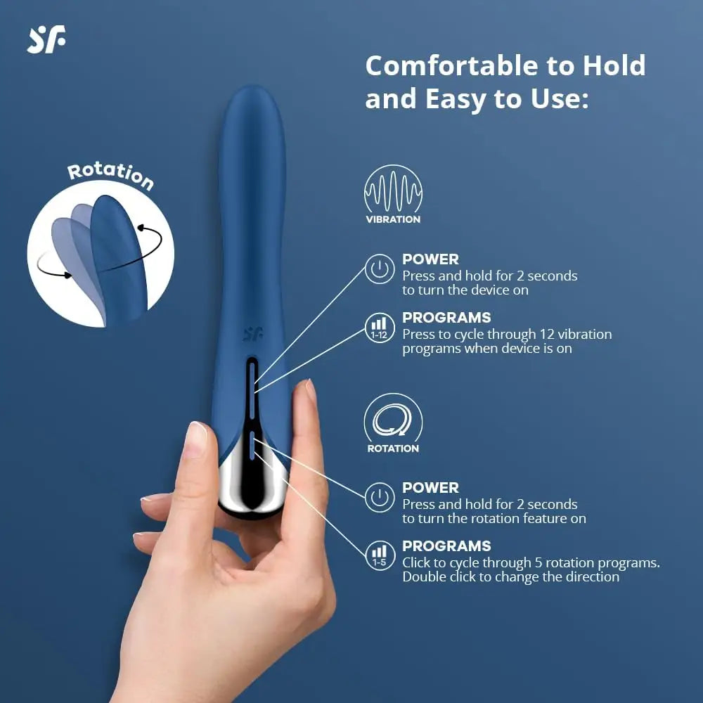 Satisfyer Spinning Vibe 1 - Blue - Save 10% - Fast Shipping - Vibrator United Kingdom Stoke-on-trent
