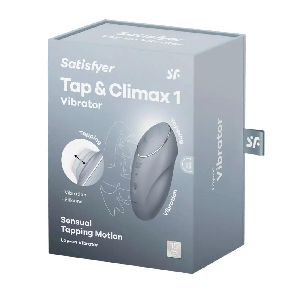 Satisfyer Tap & Climax 1 - Bluegrey - Save 20% - Fast Shipping - Vibrator United Kingdom Stoke-on-trent