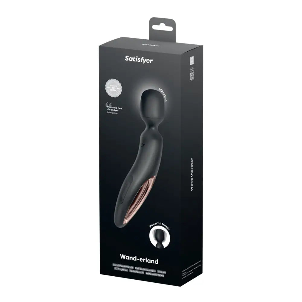 Satisfyer Wand-erland - Black/rose Gold - Save 10% - Black/rose - Fast Shipping - Vibrator United Kingdom Stoke-on-trent